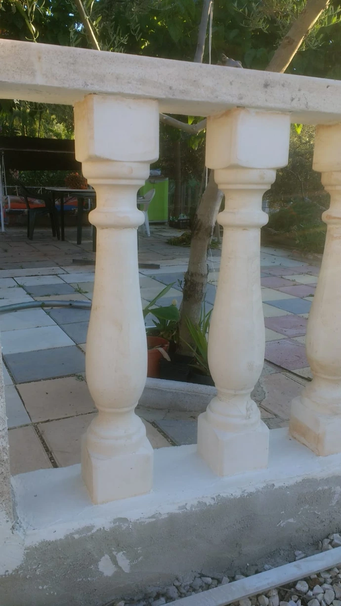 Primer plano de balaustrada Plamar